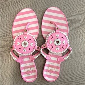 Jack Rogers Pink and White Sandals